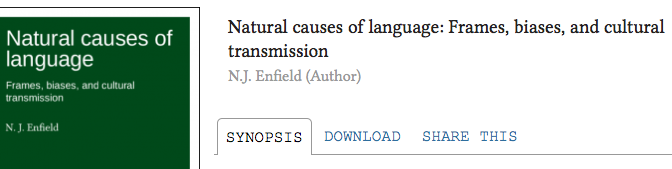 Natural causes of language